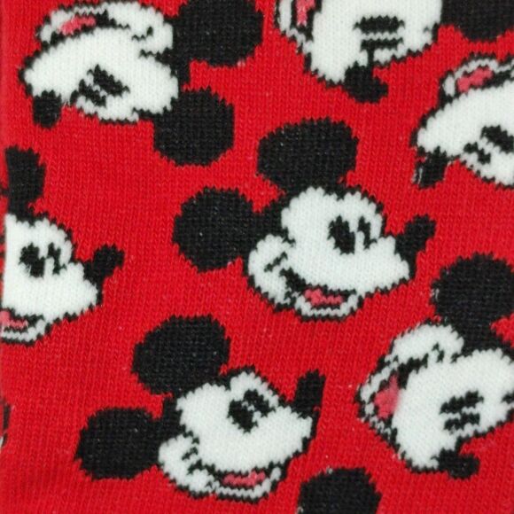 Disney Mickey Mouse Crew Socks Size 9-13 Unisex Multicolored Polyester Spandex - Picture 2 of 9